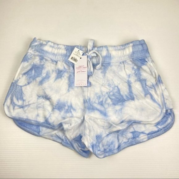 🤑 Supré Blue Tie Dye Elastic Waist Relaxed Active Gym Short Shorts Size S - Picture 3 of 10